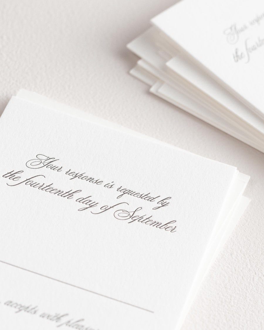 Danielle Letterpress Wedding Invitations Shine Wedding Invitations