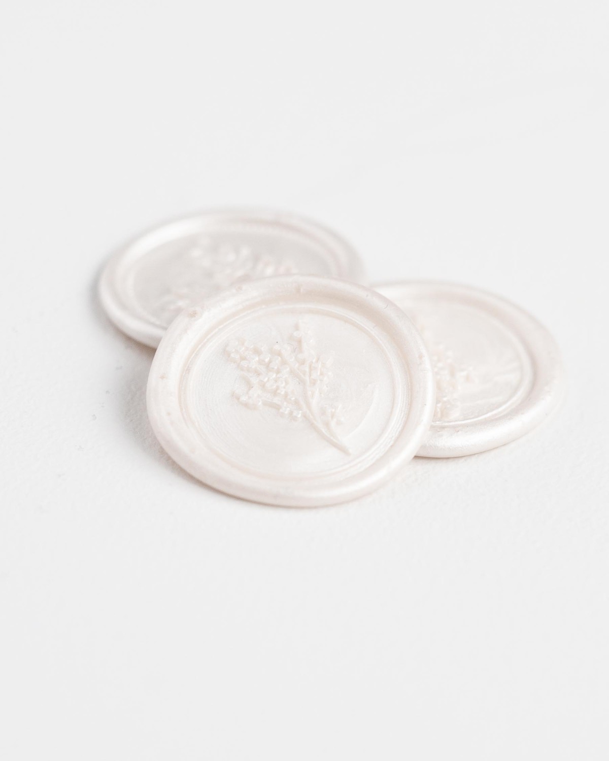 Pearl Posy Wax Seals Shine Wedding Invitations
